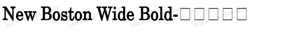 New Boston Wide Bold字体转换